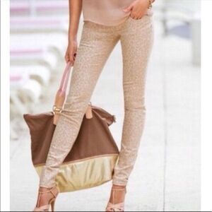 ✨Bella Dahl Leopard Print Neutral Tan Skinny Sz 28 Pants✨